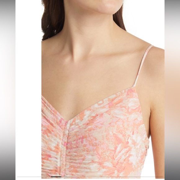 Chelsea28 Floral Print Pleated Dress in Pink‎ Floral - Picture 4 of 9